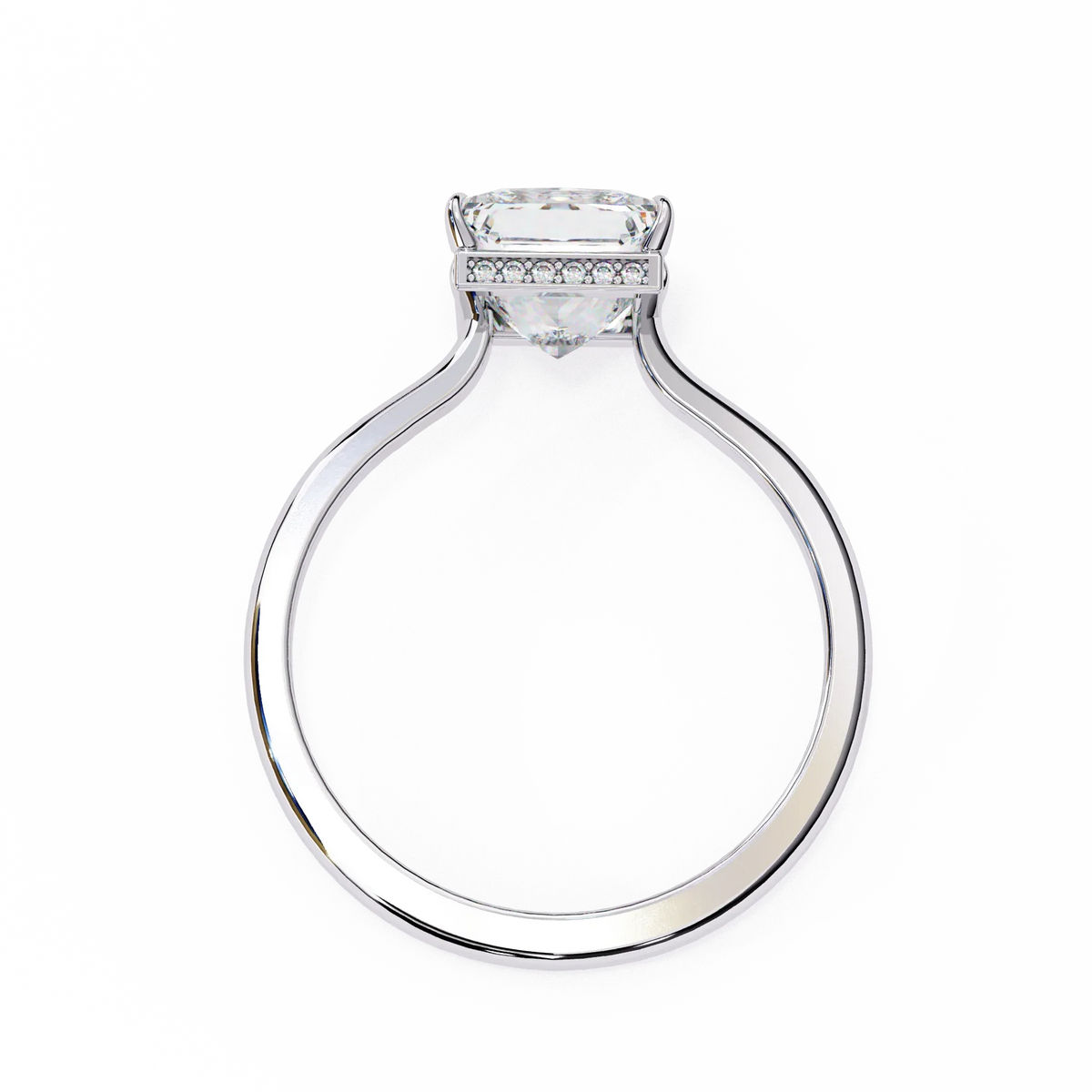 Stella Lab Grown Diamond Princess Solitaire Halo Ring - Ophiratbf