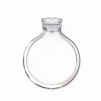 Stella Lab Grown Diamond Princess Solitaire Halo Ring
