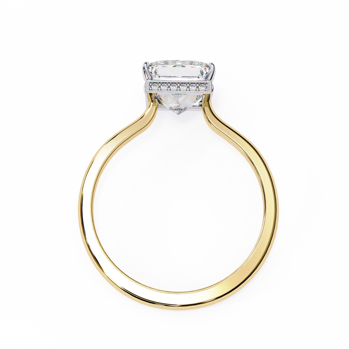 Stella Lab Grown Diamond Princess Solitaire Halo Ring - Ophiratbf