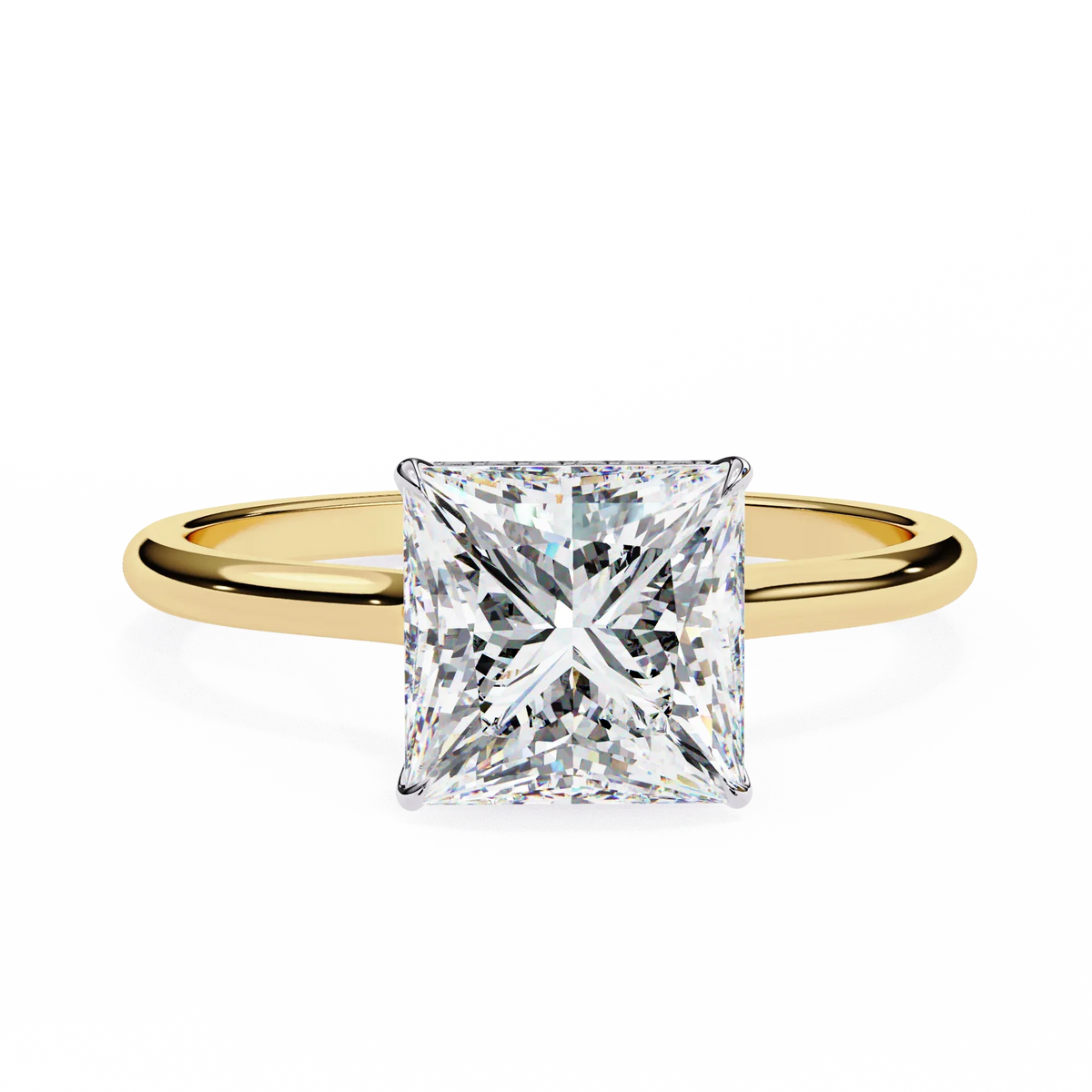 Stella Lab Grown Diamond Princess Solitaire Halo Ring - Ophiratbf