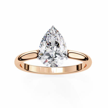 Aurora Lab Grown Diamond Pear Secret Halo
