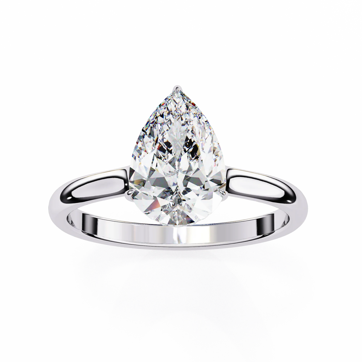 Aurora Lab Grown Diamond Pear Secret Halo - Ophiratbf