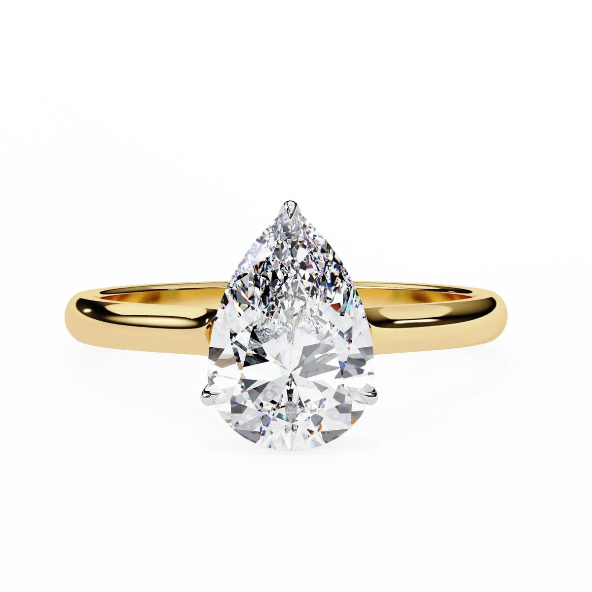 Aurora Lab Grown Diamond Pear Secret Halo - Ophiratbf