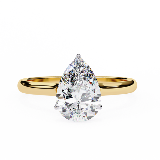 Aurora Lab Grown Diamond Pear Secret Halo