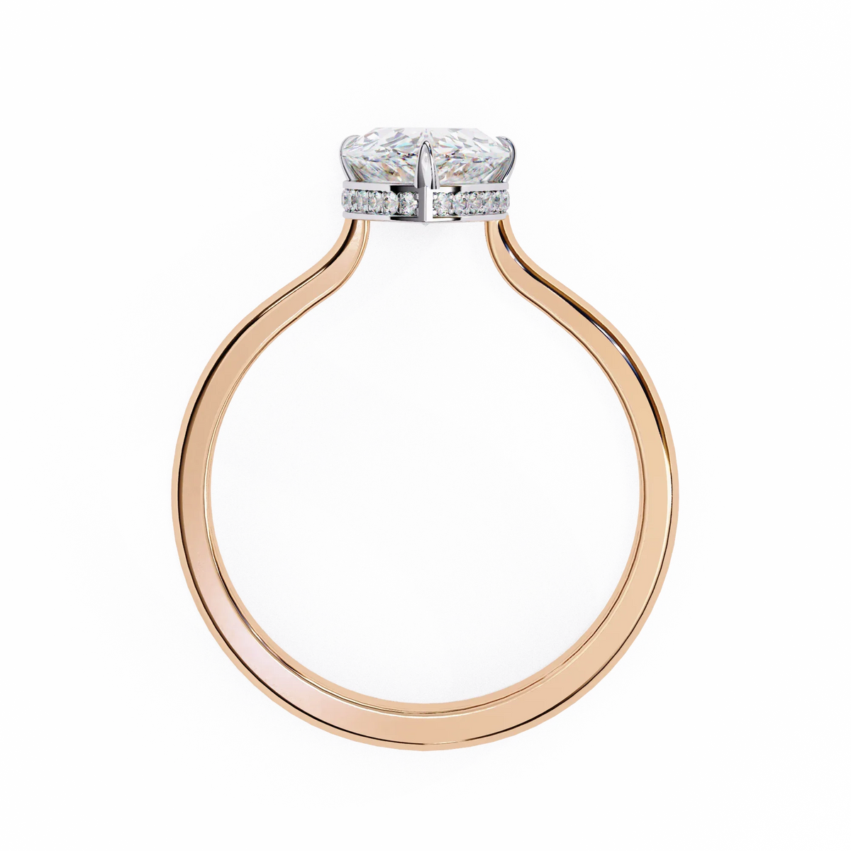 Aurora Lab Grown Diamond Pear Secret Halo - Ophiratbf