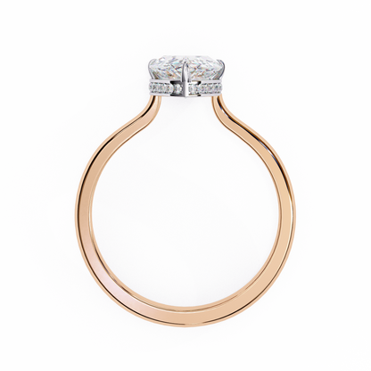 Aurora Lab Grown Diamond Pear Secret Halo