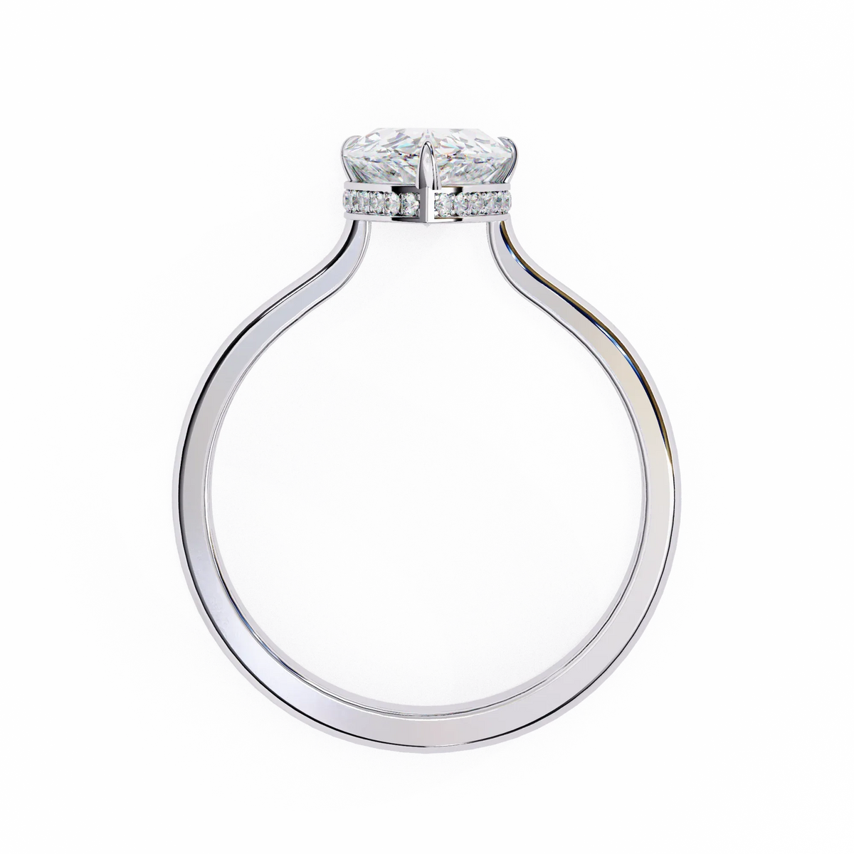 Aurora Lab Grown Diamond Pear Secret Halo - Ophiratbf