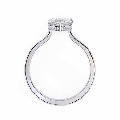 Aurora Lab Grown Diamond Pear Secret Halo