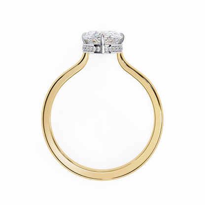 Aurora Lab Grown Diamond Pear Secret Halo