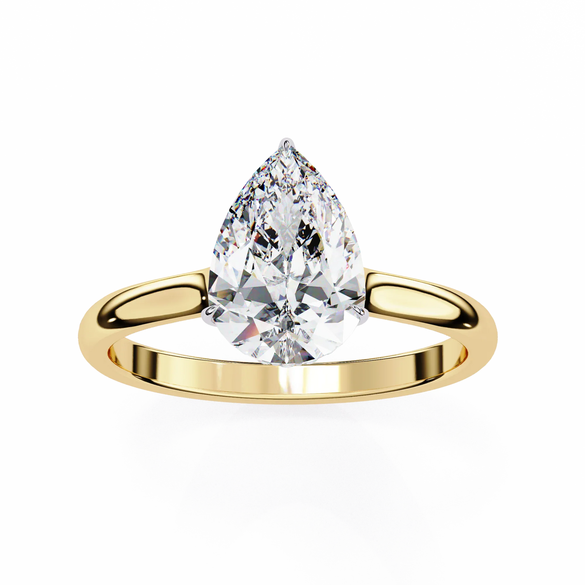 Aurora Lab Grown Diamond Pear Secret Halo - Ophiratbf