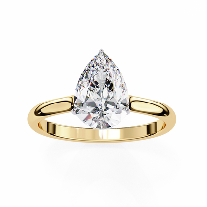 Aurora Lab Grown Diamond Pear Secret Halo
