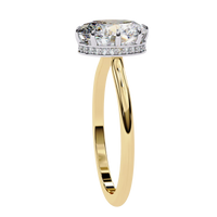 Elara Lab Grown Diamond Oval Solitaire Halo - Ophiratbf