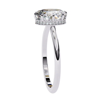Elara Lab Grown Diamond Oval Solitaire Halo - Ophiratbf