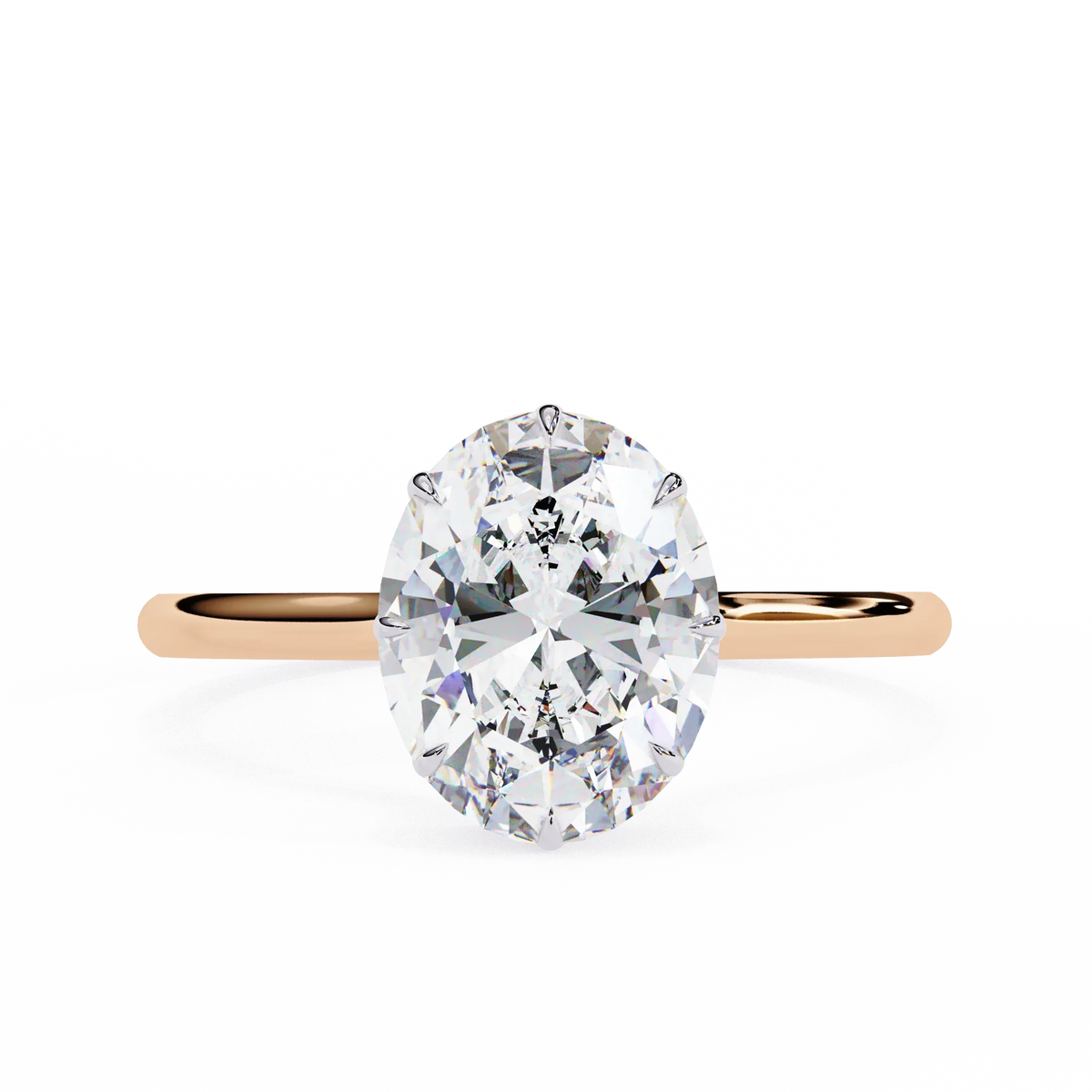 Elara Lab Grown Diamond Oval Solitaire Halo - Ophiratbf