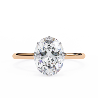Elara Lab Grown Diamond Oval Solitaire Halo - Ophiratbf