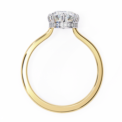 Elara Lab Grown Diamond Oval Solitaire Halo