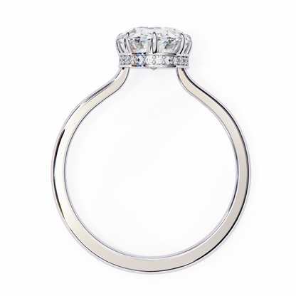 Elara Lab Grown Diamond Oval Solitaire Halo