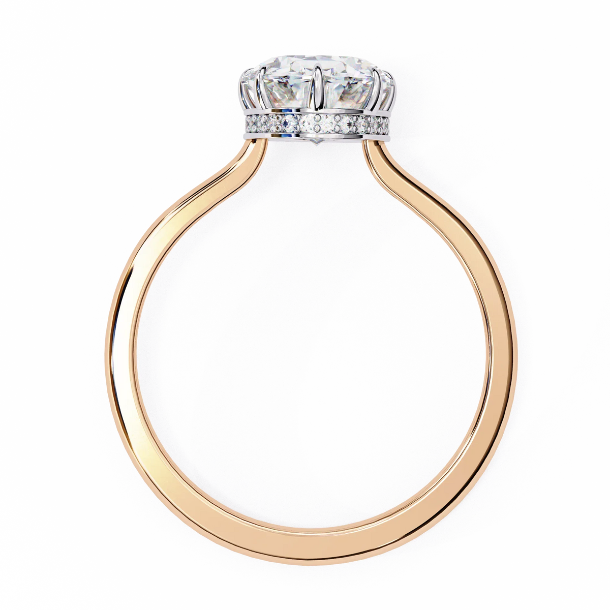 Elara Lab Grown Diamond Oval Solitaire Halo - Ophiratbf