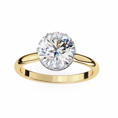 Aurora Lab Grown Diamond Round Hidden Halo