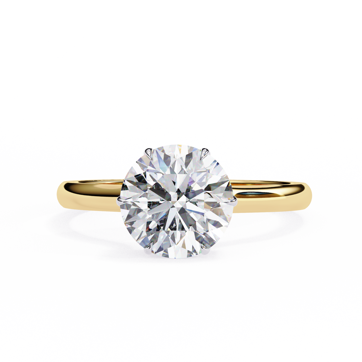 aurora lab grown diamond round hidden halo