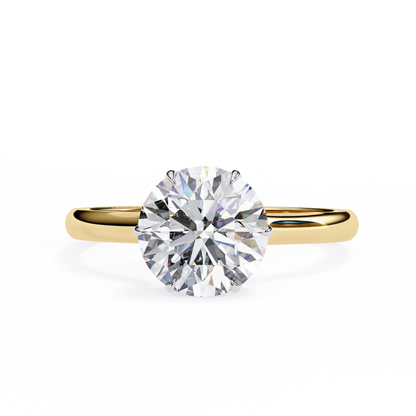 Aurora Lab Grown Diamond Round Hidden Halo