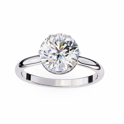 Aurora Lab Grown Diamond Round Hidden Halo