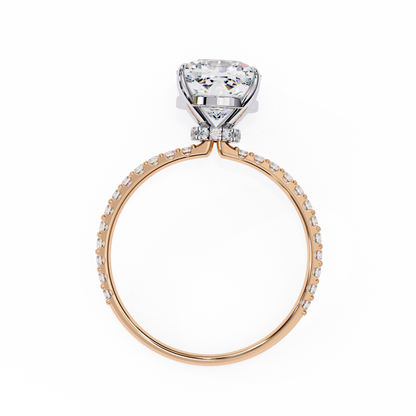 Vivienne Lab Grown Diamond Cushion Hidden Halo Pavé Ring
