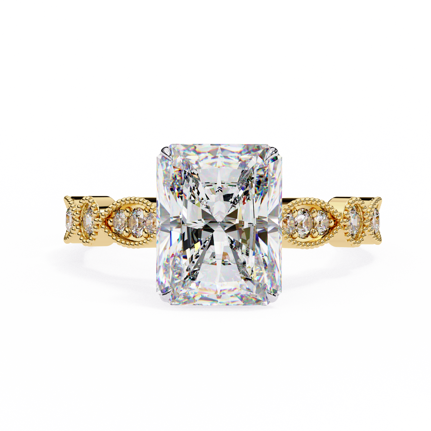 mireille lab grown diamond radiant heirloom