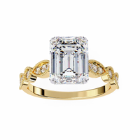Odessa Lab Grown Diamond Emerald Vintage Ring - Ophiratbf
