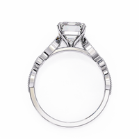 Odessa Lab Grown Diamond Emerald Vintage Ring - Ophiratbf