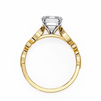 Odessa Lab Grown Diamond Emerald Vintage Ring