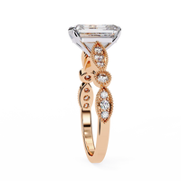 Odessa Lab Grown Diamond Emerald Vintage Ring - Ophiratbf