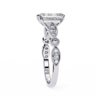 Odessa Lab Grown Diamond Emerald Vintage Ring - Ophiratbf