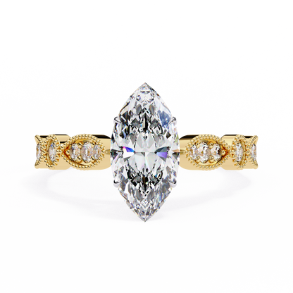 Lucienne Lab Grown Diamond Marquise Vintage Ring