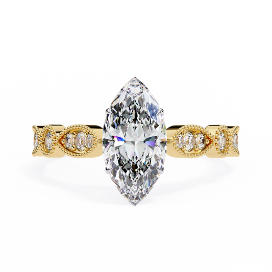 Lucienne Lab Grown Diamond Marquise Vintage Ring