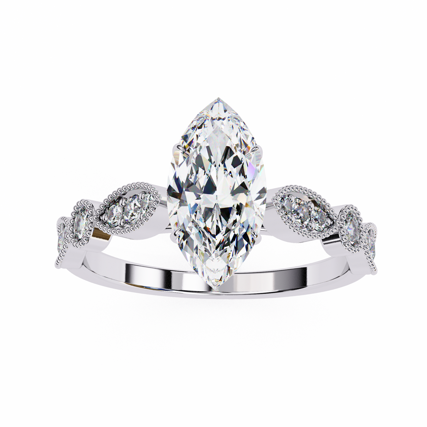 lucienne lab grown diamond marquise vintage ring