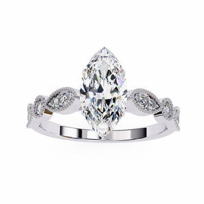 Lucienne Lab Grown Diamond Marquise Vintage Ring