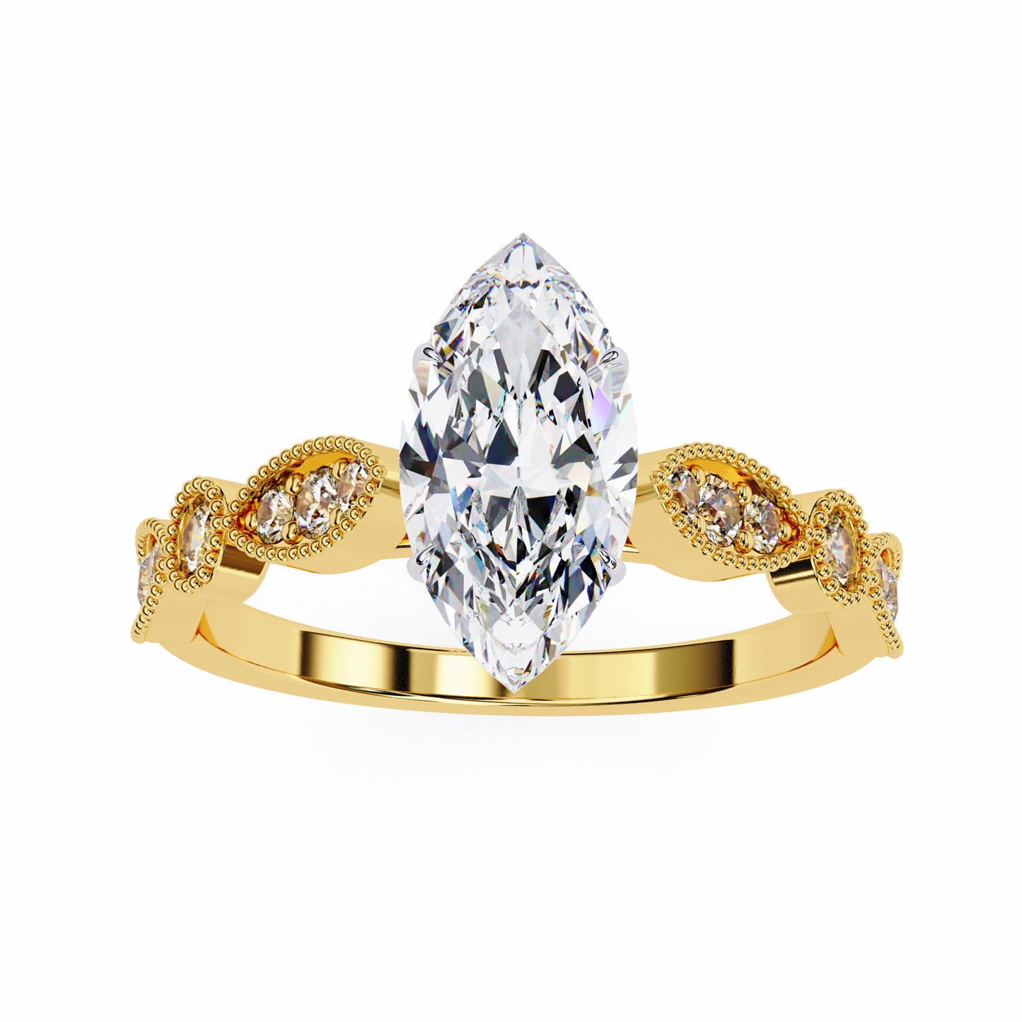 lucienne lab grown diamond marquise vintage ring