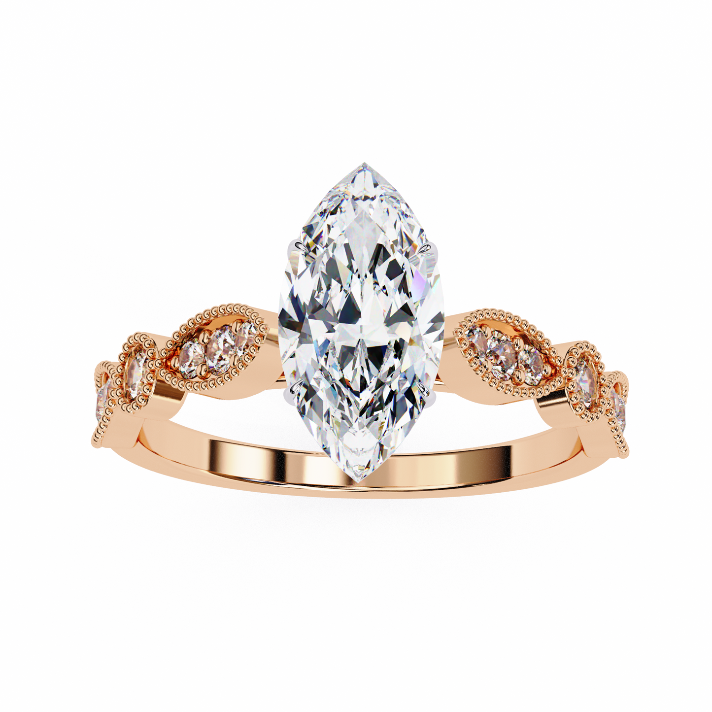 lucienne lab grown diamond marquise vintage ring