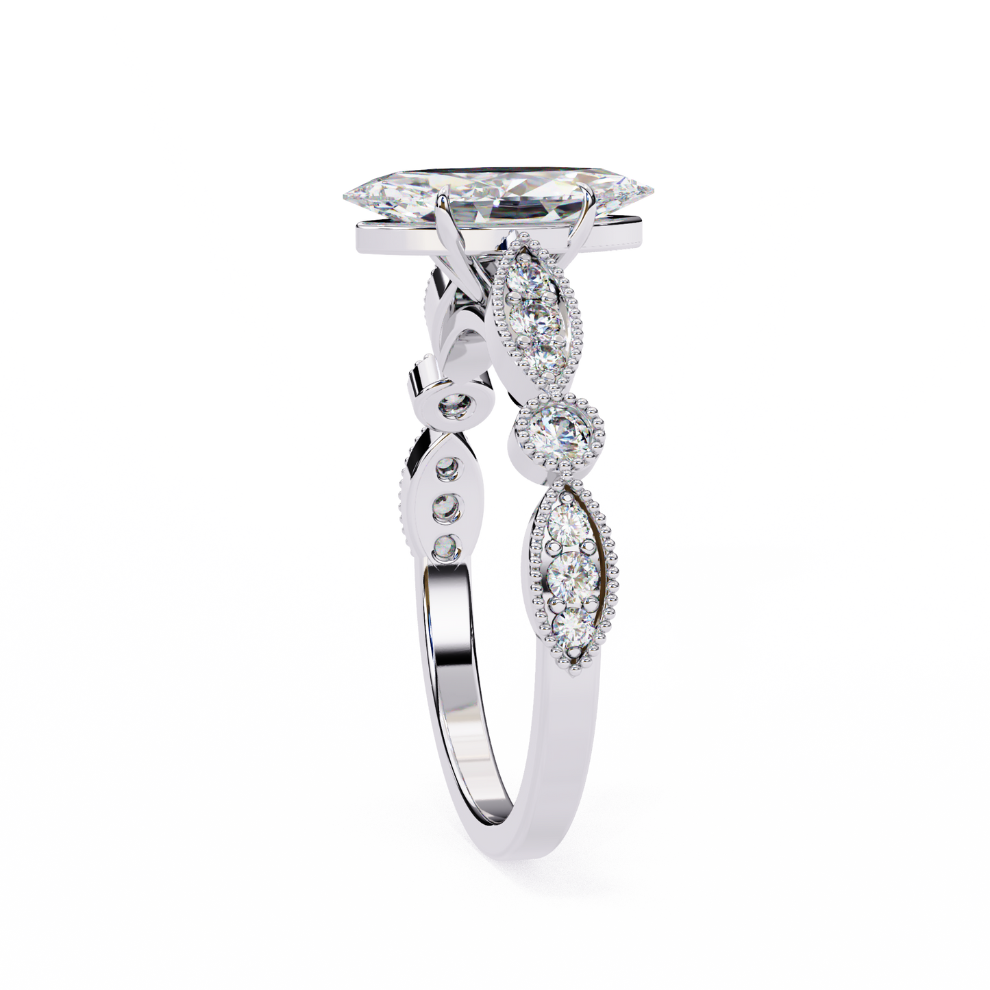 lucienne lab grown diamond marquise vintage ring