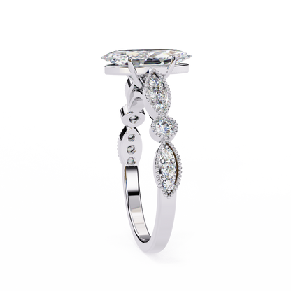 Lucienne Lab Grown Diamond Marquise Vintage Ring