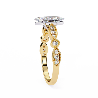 Lucienne Lab Grown Diamond Marquise Vintage Ring