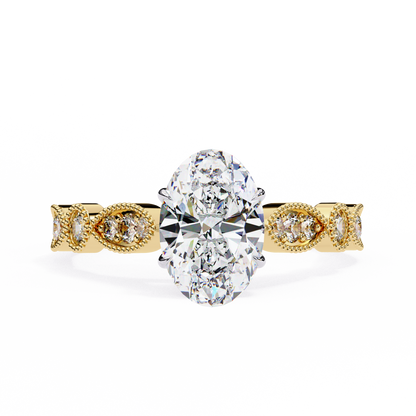 Beautiful lab grown diamond Oval shape Ring