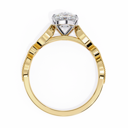 Beautiful lab grown diamond Oval shape Ring