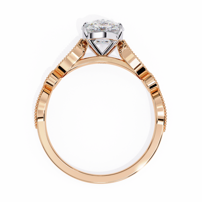 Beautiful lab grown diamond Oval shape Ring