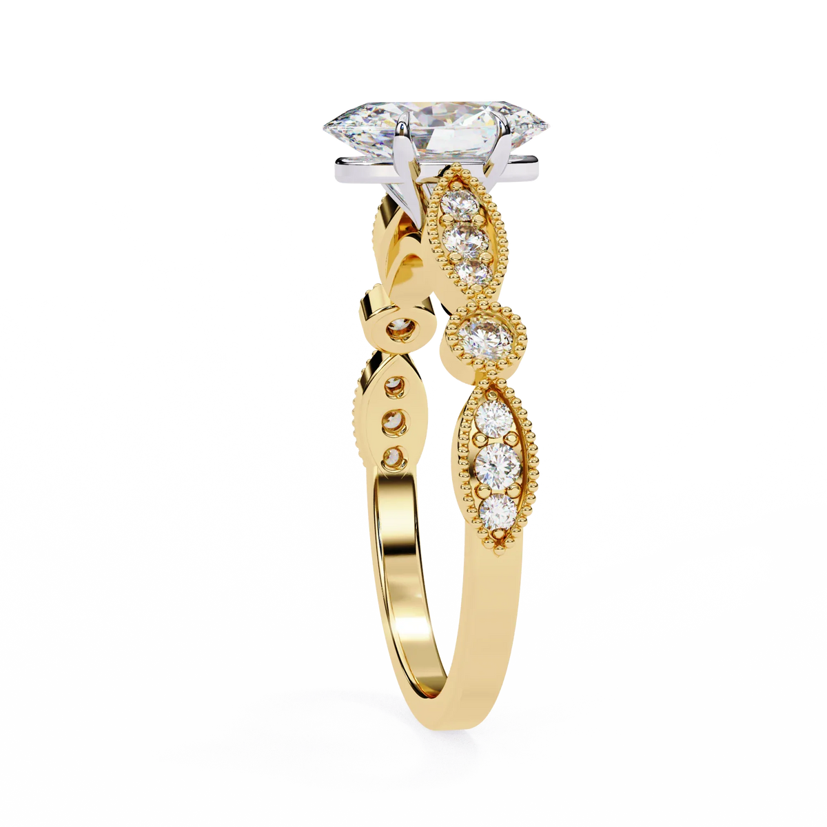 Beautiful lab grown diamond Oval shape Ring - Ophiratbf