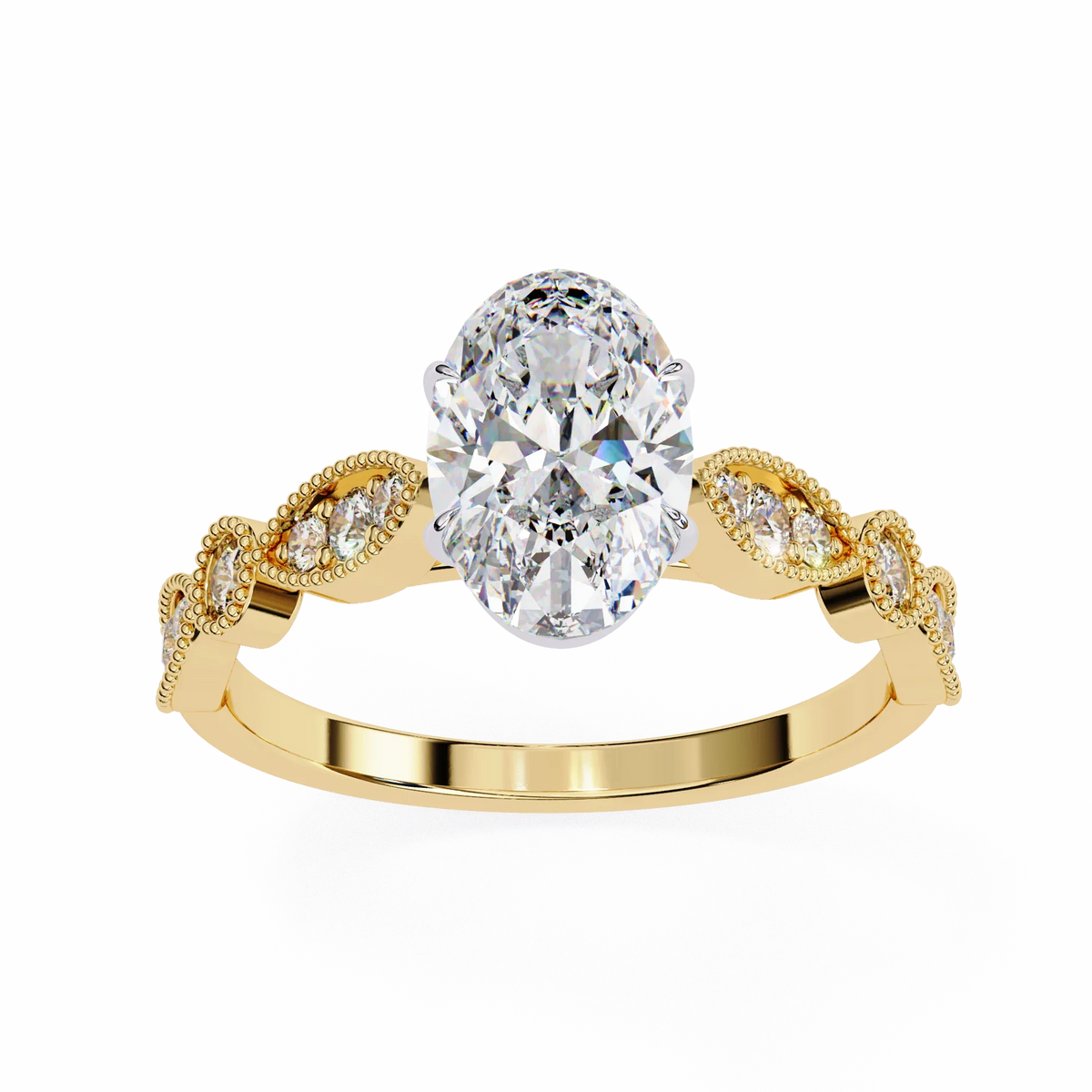 Beautiful lab grown diamond Oval shape Ring - Ophiratbf