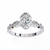 Beautiful lab grown diamond Oval shape Ring - Ophiratbf