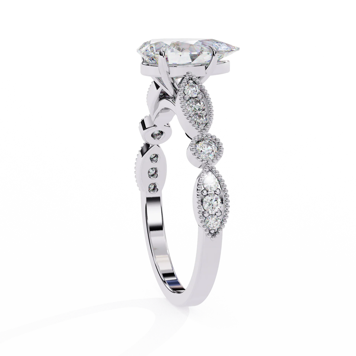 Elodie Lab Grown Diamond Pear Legacy Ring - Ophiratbf