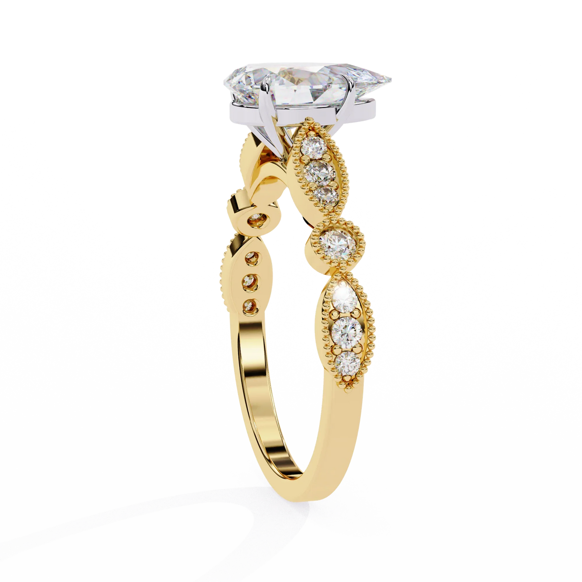Elodie Lab Grown Diamond Pear Legacy Ring - Ophiratbf